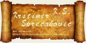 Krstimir Sprečaković vizit kartica